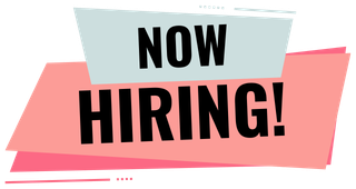 now hiring image logo